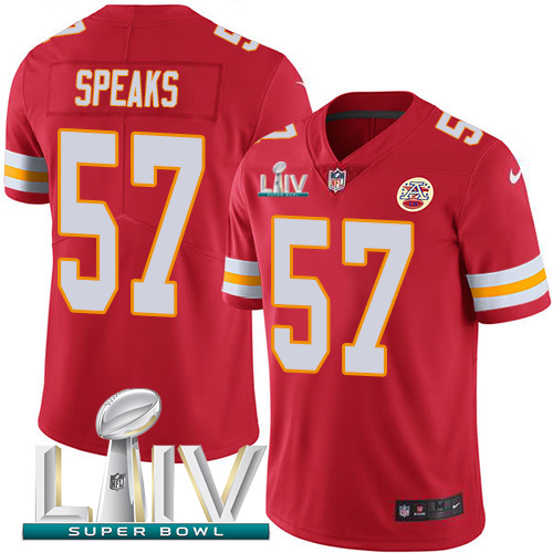 Kansas City Chiefs Nike #57 Breeland Speaks Red Super Bowl LIV 2020 Team Color Youth Stitched NFL Vapor Untouchable Limited Jersey->youth nfl jersey->Youth Jersey